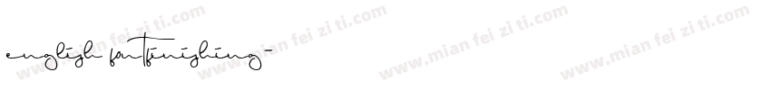 english fontfinishing字体转换